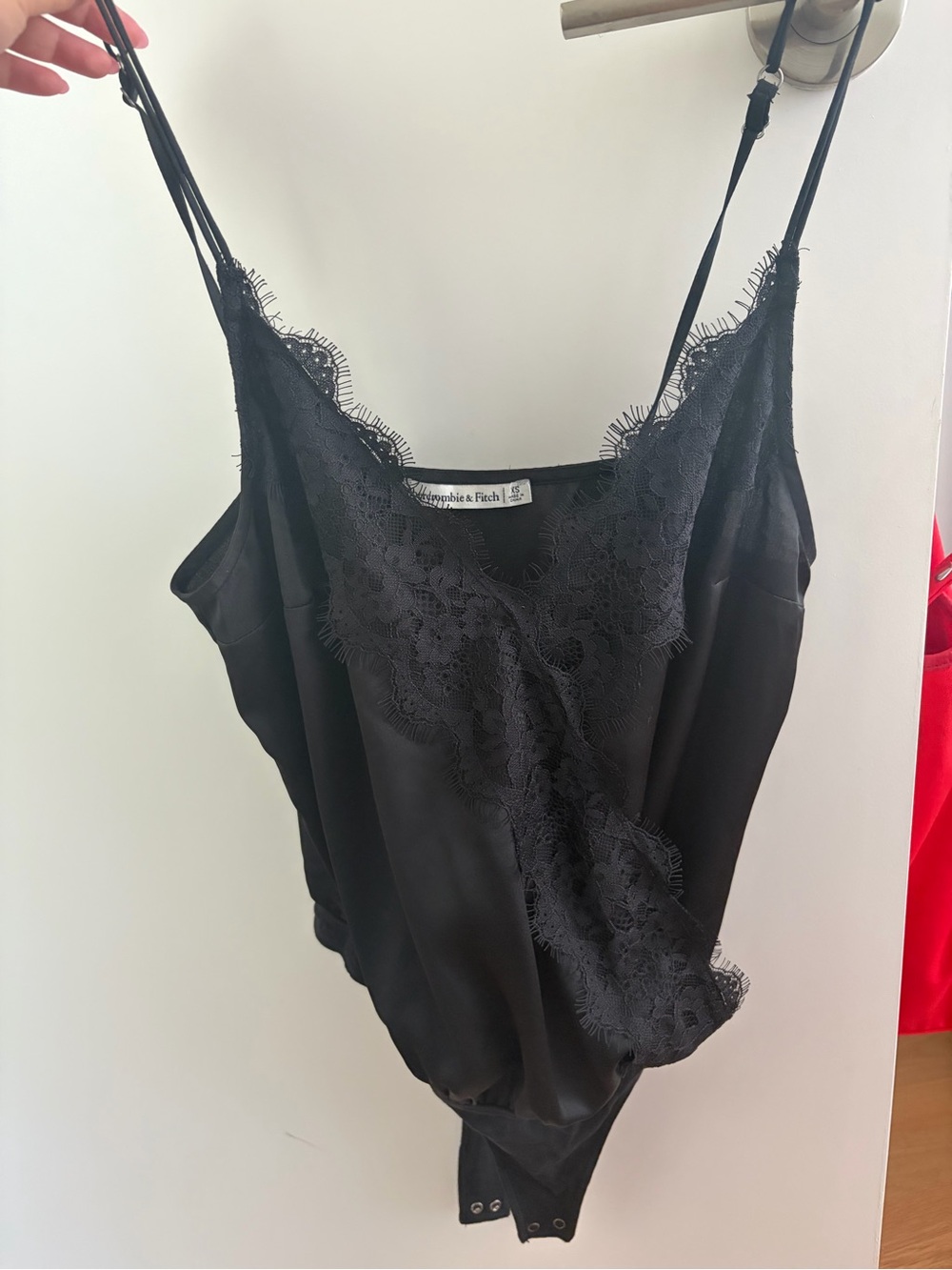Abercrombie & Fitch Black Lace Satin Cami